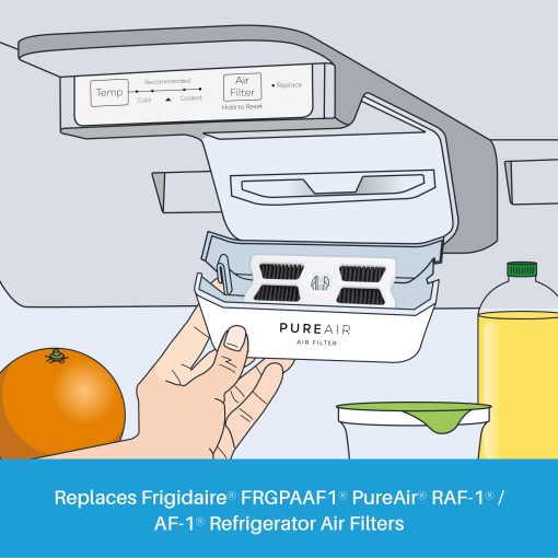 Filtro de Aire para Refrigerador SpiroPure SP-FRPA1 Compatible con Frigidaire FRGPAAF1 PureAir AF-1 RAF-1 (Paquete de 6) - Imagen 5
