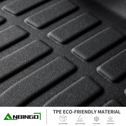 Tapetes para Ford Maverick 2024 2023 2022 ANBINGO Proteccion contra Todos los Climas TPE, Tapetes de Coche Resistentes, Juego Completo de Tapetes para el Piso Delantero y 2da Fila, Accesorios Maverick-Negro - Imagen 5