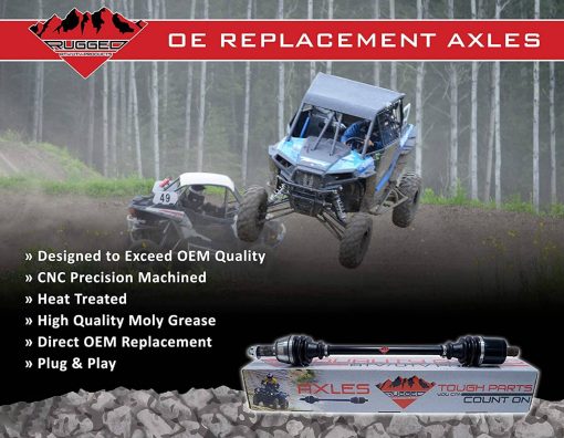 Eje de rendimiento delantero izquierdo/derecho resistente para Polaris Ranger 500/700/XP, 2x4/4x4/6x6, Componentes de precision CNC, Abrazaderas de acero inoxidable recubiertas para proteccion (Ver ajustes en la descripcion) OEM: 1332423 - Imagen 2