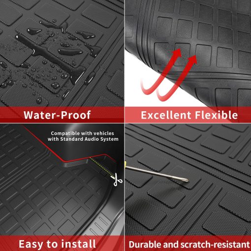 Xipoo Protector de maletero compatible con Hyundai Tucson 2022-2024 Protector de respaldo de maletero Mat TPE Protector de asiento trasero de repuesto para Accesorios Hyundai Tucson 2022 2023 2024 (Mat de maletero trasero + Mat de respaldo trasero) - Imagen 6