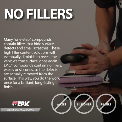 Malco Epic Heavy-Duty Compound - Compuesto para corregir y pulir la pintura de vehiculos / Elimina hasta aranazos de lija P1500 / Brillo profundo como en un salon de exposicion / 32 Oz. (109032) - Imagen 7