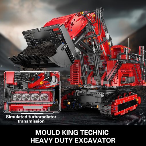 Mould King 17071 Excavadora de Tecnic Bloques de Construccion, Conjunto de Gran Bulldozer con Motores, Vehiculo de Construccion de Ingenieria Controlado por Aplicacion para Ninos/Adultos-4,767 Piezas - Imagen 2