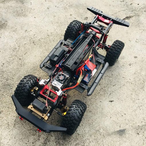 KYX Racing TRX4 Carroceria Dura ABS Raptor & Parachoques Delantero Trasero & Porta-Repuesto 325mm Carroceria de Camion Blanco - Imagen 3