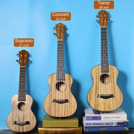 Ukelele Tenor Ranch de 26 pulgadas Profesional Aprender a Tocar Principiante Ukelele con 12 Lecciones Gratis en Linea Kit de Instrumento de Ukelele Inicial Bundle Estuche Gig bag & Afinador & Correa & Conjunto de Cuerdas Aquila - Acabado Mate - Imagen 4