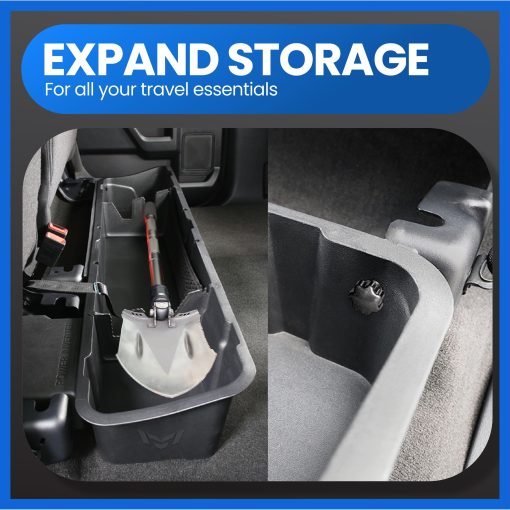 Tyger Auto Caja de Almacenamiento Trasero para Asiento Trasero TG-CB5F2228 Compatible con Ford F-150 2015-2024; Ford F-250/F-350/F-450/F-550 Super Duty 2017-2023 | Cabina de Tripulacion | Organizador Negro - Imagen 4