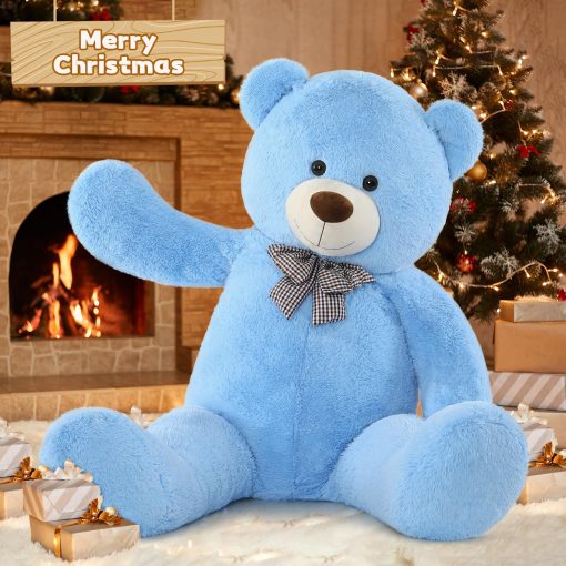 Peluche gigante de oso de Toys Studio, oso de peluche azul grande de 59 pulgadas de tamaño real regalo de juguete para novia niños Navidad cumpleaños dia de San Valentin - Imagen 5