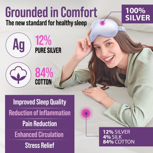 Sabana Ajustable de Tierra Grounding Tamaño Queen con 12% de Fibra de Plata y 4% de Seda y 84% de Algodon Organico - Beige - Sabanas de Tierra Grounding Suaves para una Cama Bien Aislada - Sabanas Conductivas Grounded para un Mejor Sueño - Imagen 2