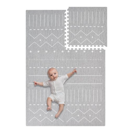 Tapete Infantil Toddlekind - Tapete de Espuma Premium, 4 x 6 pies Tapete de Espuma de Calidad Premium para Bebes/Ninos Pequenos, Elegante, No Toxico, Inodoro, Berber-Storm (Gris)