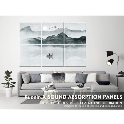 Ruonin.X 6 Pack Paneles acusticos decorativos de arte, Mejor tratamiento acustico que la espuma, Paneles de absorcion de sonido premium y aislamiento acustico para estudios de grabacion y hogares, 72"x48" pulgadas - Paisaje - Imagen 2