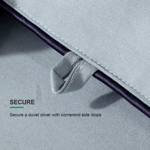 Coleccion Leisurely 2024 Edredon Premium Mejorado Sin Compresion Todas las Estaciones Relleno de Algodon 100% - Reversible Ligero Suave Transpirable Esponjoso (Gris Azul, Twin) - Imagen 4