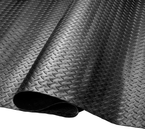 Tapete de Piso para Garaje de 4 x 8 pies Premium de SEAL, 2.8mm de Espesor Negro, Resistente Comercial de Grado Pesado para Estacionamiento de Carros, Carritos de Golf, Corredor de Piso Resistente al Agua/Manchas (Placa de Diamante Estampada) - Imagen 7