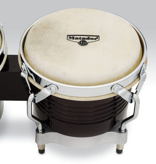 Latin Percussion M201 LP Matador Bongos de Madera - Marron Oscuro/Cromo 8.625 pulgadas - Imagen 3
