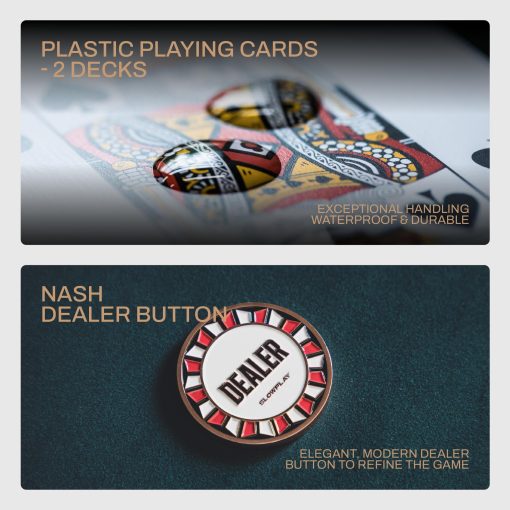 Set de Fichas de Poker de Ceramica SLOWPLAY Nash para Texas Hold'em, 500 PCS [con Valores Numerados], Fichas de Poker de 43mm, 12g Cada una | Incluye un Estuche de Fichas de Alta Calidad con Cubierta Extra Duradera de Policarbonato Aleman - Imagen 5