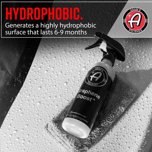 Adam's Graphene Boost - Aerosol de recubrimiento de ceramica de grafeno para detallado de autos | Agrega proteccion y extiende la vida de las ceramicas de capa superior | Aerosol de mantenimiento para limpiar y pulir | Coche, barco, RV, motocicleta (Galon) - Imagen 3