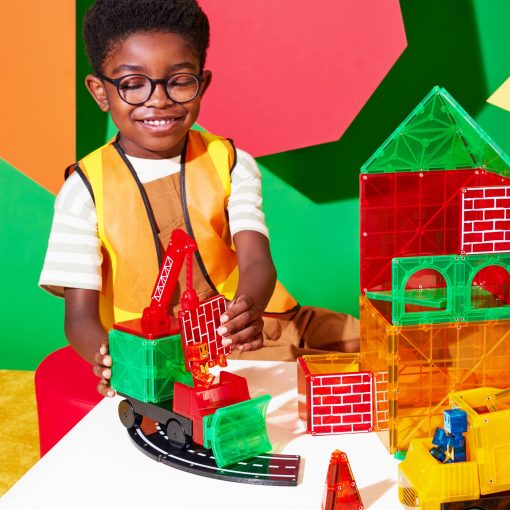 MAGNA-TILES Builder XL 50-Piece Magnetic Construction Set - La Marca Original de Construccion Magnetica - Imagen 3