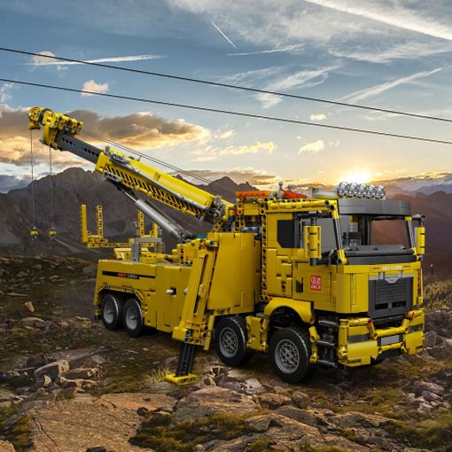 Mould King 17028 Camion de Rescate en Carretera Kits de Bloques de Construccion, Modelo de Grua Neumatica Grande Technik de 4883 Piezas con 7 Motores, Control Remoto y Control de Aplicacion, Regalo para Niños/Adultos Entusiastas de Vehiculos - Imagen 7
