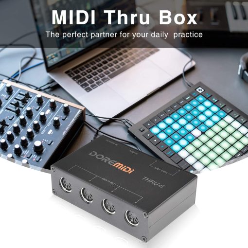 CAMOLA MIDI Thru 6 Box USB MIDI Interface 1-in 6-out MIDI Thru Box MIDI Splitter - Imagen 2