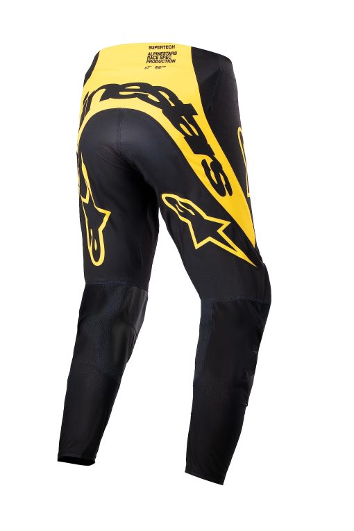 Pantalones de Motocross para Hombre Alpinestars Supertech Ward Negro/Amarillo - Imagen 2