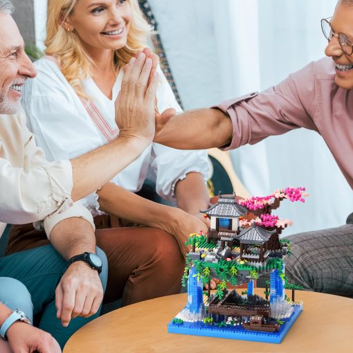 Conjunto de bloques de construccion de arbol de cerezo CAXIMSY con caja de presentacion acrilica Arquitectura china de flor de durazno Conjunto de construccion micro mini juguete regalo para ninos adultos ?3320 piezas? - Imagen 9