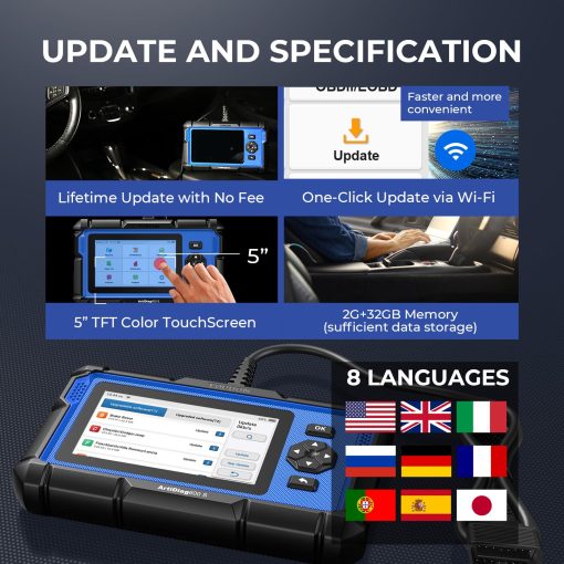 Escaner OBD2 TOPDON AD600S, Lector de Codigos, Escaner de Diagnostico para ABS/SRS/at/Motor, 8 Servicios de Reinicio, Reinicio de Aceite/Freno/BMS/SAS/DPF/TPMS/ABS Sangrado/Adaptacion del Acelerador, Actualizacion de Por Vida Gratis - Imagen 4