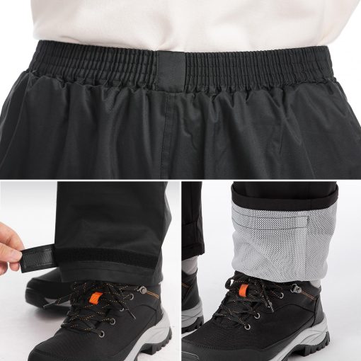 Trajes de lluvia para motocicleta iCreek para hombres y mujeres Impermeable Anti-tormenta Abrigo de lluvia de alta visibilidad para ciclismo, golf, pesca, M - Imagen 6
