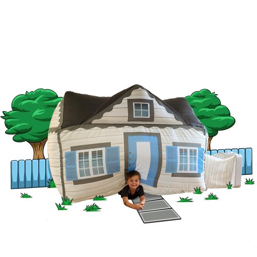 AirFort Original Patentado - Construye un Fuerte en 30 Segundos, Fuerte Inflable para Ninos, Tienda de Campana para 3-12 Anos, Un Casa de Juegos Donde la Imaginacion se Desata, Ventilador no Incluido (Cabana)