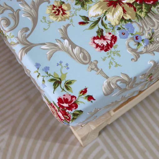 Juego de Ropa de Cama Softta Boho Chic Shabby Floral Clasico de Lujo Elegante Peonia y Hojas Diseno Tamano Queen 4Pc 1 Cubierta de Edredon + Sabana Ajustable + 2 Fundas de Almohada 100% Algodon Egipcio Coleccion de Ropa de Cama - Imagen 5