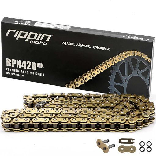 Cadena de O-Ring Rippin Moto RPN420MX para Surron Light Bee X, Segway X160 X260 Talaria Sting MX3 MX4 XXX, E-Ride PRO SS 420-112 enlaces