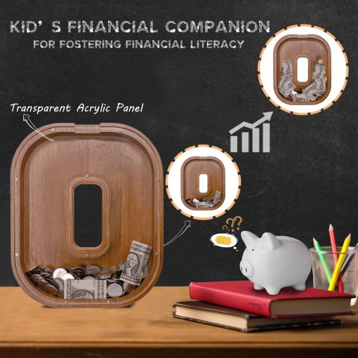 Hucha de Madera con Letra JOOMLAFLY para Ninos Hucha de Letra Grande para Ninos y Ninas Personalizada Hucha Inicial de Madera Hucha Infantil para Cumpleanos y Festivales - Imagen 3