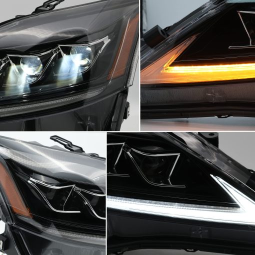 VLAND Conjunto de Faros Delanteros para Lexus IS250/ IS250C IS350 IS350C IS220d 2006-2012, ISF 2008-2014 Con DRL, Luz Delantera LED con Señal de Giro Secuencial, ambar - Imagen 3