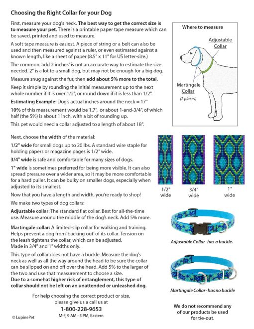 Collar Reflectante para Perro Lupine 1" Ancho Naranja Diamante Ajustable de 12" a 20" - Imagen 4