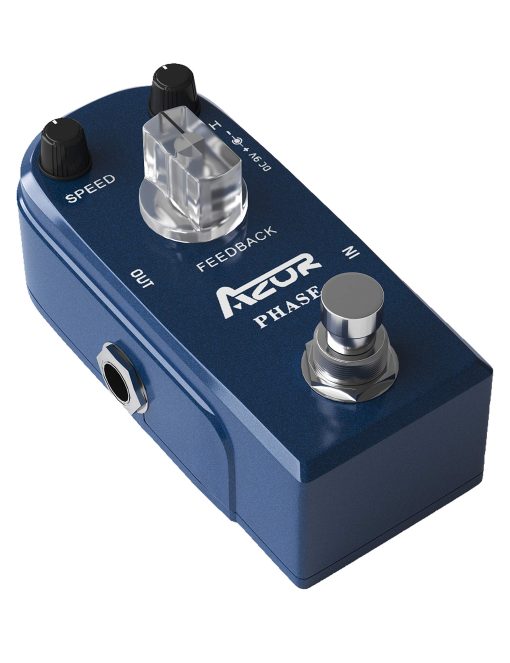 Pedal de Efecto de Guitarra Analogico AZOR Phaser Procesador Puro para Guitarra Electrica y Bajo True Bypass