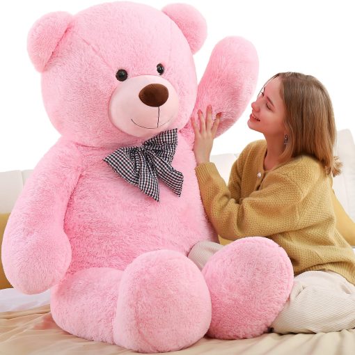 Peluche oso de peluche gigante Toys Studio, 59 pulgadas en color rosa, regalo de juguete para novia e hijos en Navidad, cumpleanos y Dia de San Valentin - Imagen 6