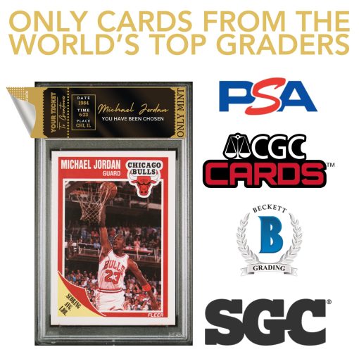 Paquete misterioso de cartas de Michael Jordan Ultimate Garantizado con calificacion maxima 8-10. Paquete de refuerzo de 8-10 Air Jordan en cada paquete | Tarjeta de baloncesto calificada por PSA BGS SGC CSG | La bolsa ciega contiene 1 MJ calificado - Imagen 4