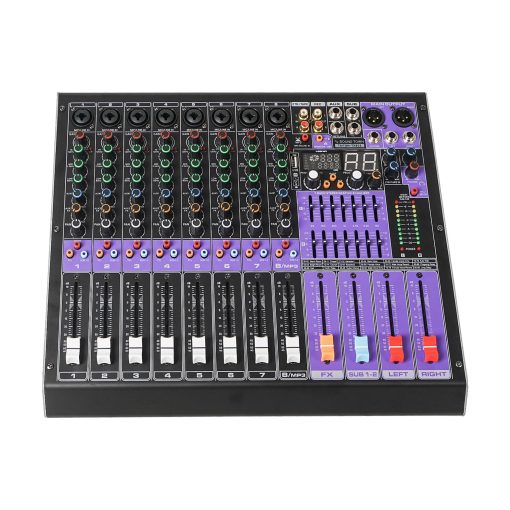 Mesa de Mezclas de Audio Profesional de 8 Canales con 99 DSP, USB MP3 Bluetooth, Doble EQ de 7 Bandas, Alimentacion Fantasma de 48V & Mute, Grabacion (TRITON-TX802)