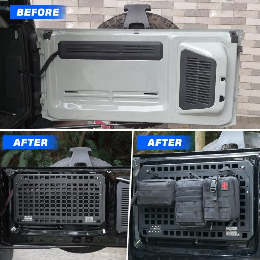 Mesa de Puerta Trasera Plegable para Ford Bronco 2021-2024 con Estante de Almacenamiento y 3 Bolsas de Almacenaje - Imagen 3