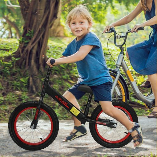 Bicicleta de Equilibrio Bueuwe de 16 pulgadas para Ninos y Ninas de 4 5 6 7 8 anos, Bicicleta sin Pedales para Ninos, Bicicleta de Entrenamiento para Ninos con Asiento Ajustable, Mejor Regalo, Negro - Imagen 2