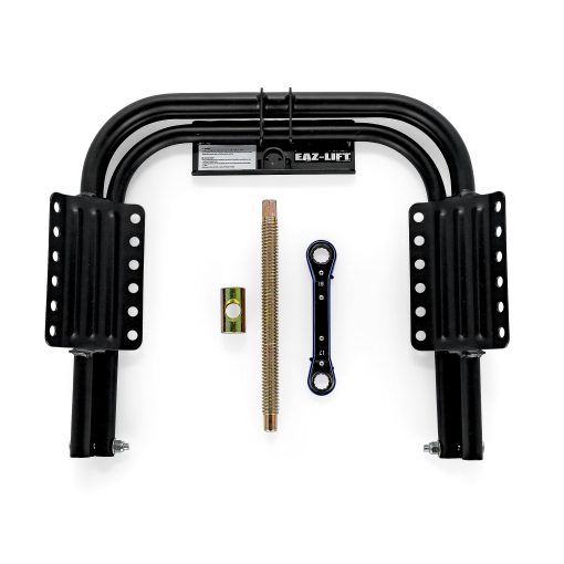 Nivelador de neumaticos para remolques de camper / RV Camco Eaz-Lift | Diseno de acero resistente recubierto de polvo ligero y resistente con almohadillas para neumaticos en relieve para mayor traccion | Para remolques de eje unico (48845) - Imagen 4