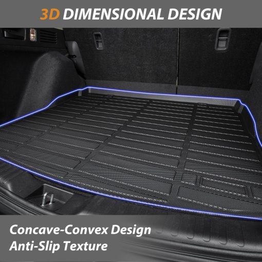 AIPOIL Tapetes para Piso y Forro de Carga Personalizados para Honda Accord/Accord Hybrid 2018-2022, Proteccion Antideslizante para Todo Clima, Juego Completo de Tapetes de Automovil, Negro - Imagen 6