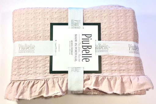 HOME GOODS Piubelle Piu Belle Portugal 100% Algodon-Hotel Lujo Matelasse Todo Estacion, Colcha Ligera Cubrecama Tejida con Patrones en Relieve (Queen (Estandar EE.UU.), Rosana), Blanco