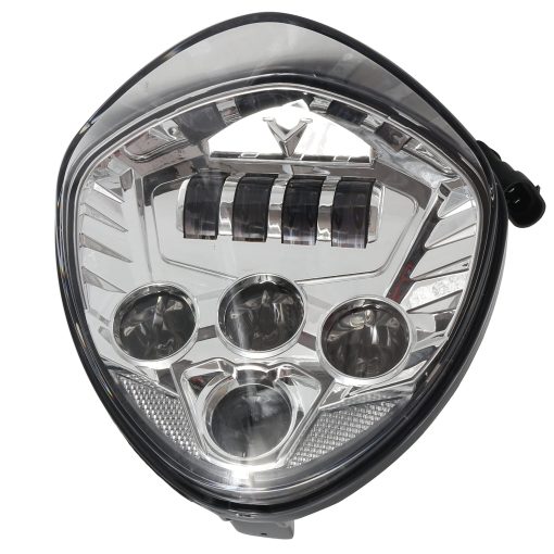 Asamblea de Faro LED IP-67 Headlight Cromado Lampara Frontal Compatible con Victory Motorcycle Cross Roads Country Tour Magnum Vegas Hammer Boardwalk Kingpin 2005-2018 - Imagen 2