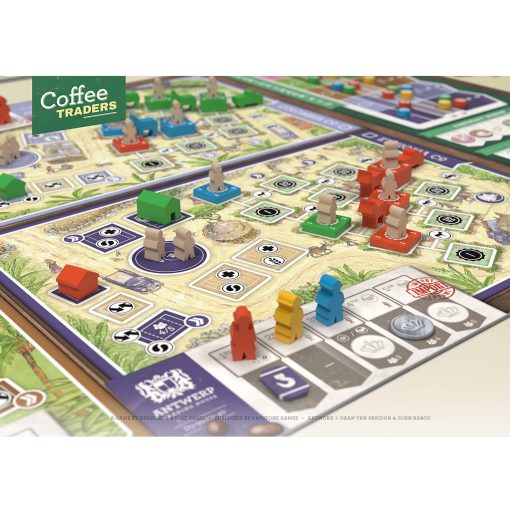 Capstone Games: Coffee Traders - Juego de Estrategia de Mesa, 3-5 Jugadores, Edades 12+, 120 Min - Imagen 4