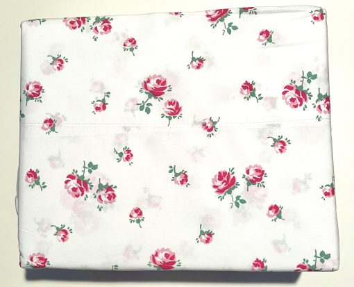 Juego de Sabanas CATH KIDSTON de la Coleccion de Lujo para el Hogar de Londres, 4 Piezas, 200tc, Rosa Floral, 100% Algodon Percale, Fresco y Ligero (SCATTERED ROSE, King (Tamaño Estandar de EE. UU.)), Blanco - Imagen 5
