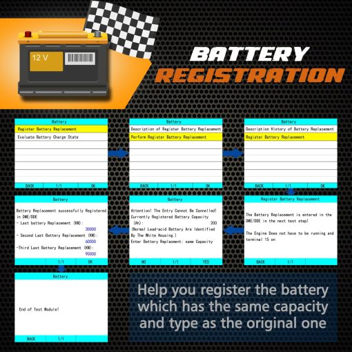 Escaner OBD2 C410 para BMW Mini EPB ABS SRS DPF Oil Reset Herramienta de escaneo de sistema multiple con registro de bateria Lector de codigos OBDII Herramienta de escaneo de diagnostico [Nueva version actualizada de Creator C110+ C310+] - Imagen 6