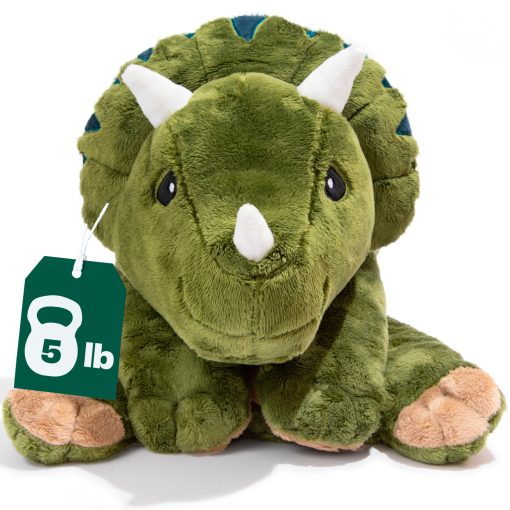 Peluche Dinosaurio Ponderado de 5 lb sin Aroma - Grande, Tierno Juguete de Peluche Dino para Abrazos Suaves y Momentos de Paz, Companero Abrazable para Ninos y Adultos, Peluche Pesado Ideal para Todas las Edades
