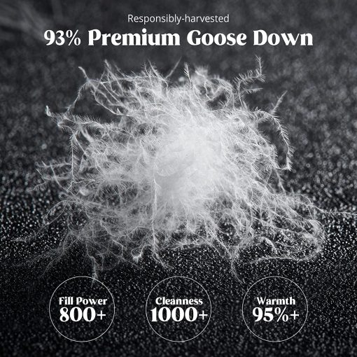 Edredon de Pluma de Ganso Puredown Tamaño Completo/Queen 800 Fill Power, 100% Algodon Invierno Nordico Extra Grande 700 Hilos, Peso Pesado Nube Esponjosa Pinch Pleat Extra Calidez - Imagen 3