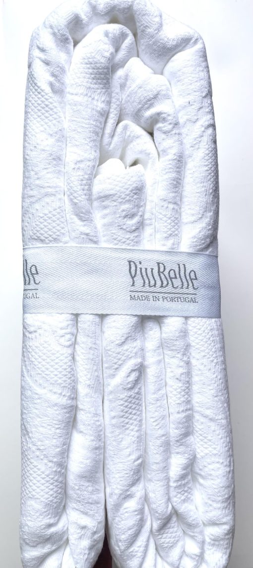 HOME GOODS Piubelle Piu Belle Portugal 100% Algodon- Colcha de Cubierta de Cama, Ligera y de Lujo de Hotel, con Texturas de Patrones Elevados (Queen (Estandar de EE.UU.), Catia), Blanco - Imagen 4
