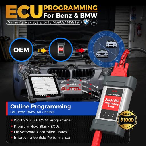 Escaner Autel MaxiSys MS908S PRO II con $60 MV108S, Programacion/Codificacion de ECU J2534 Igual que Elite II PRO, AutoScan 2.0, Actualizado de MK908P/ MS Elite/ MS908S Pro, 36+ Servicios, Pruebas Activas, FCA Autoautenticacion - Imagen 4