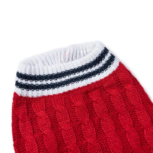 Sueter para Perros de Navidad Pequenos y Medianos Tejido Clasico para Perros Sueter Pullover (Rojo, Grande) - Imagen 7