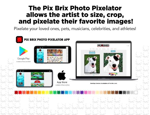 Rompecabezas de arte pixelado Pix Brix - El Gran Ola de Kanagawa Rompecabezas de pixeles, 4,187 piezas - Ladrillos coloridos patentados para recrear esta famosa impresion, crea construcciones sin agua, hierro o pegamento - Imagen 6